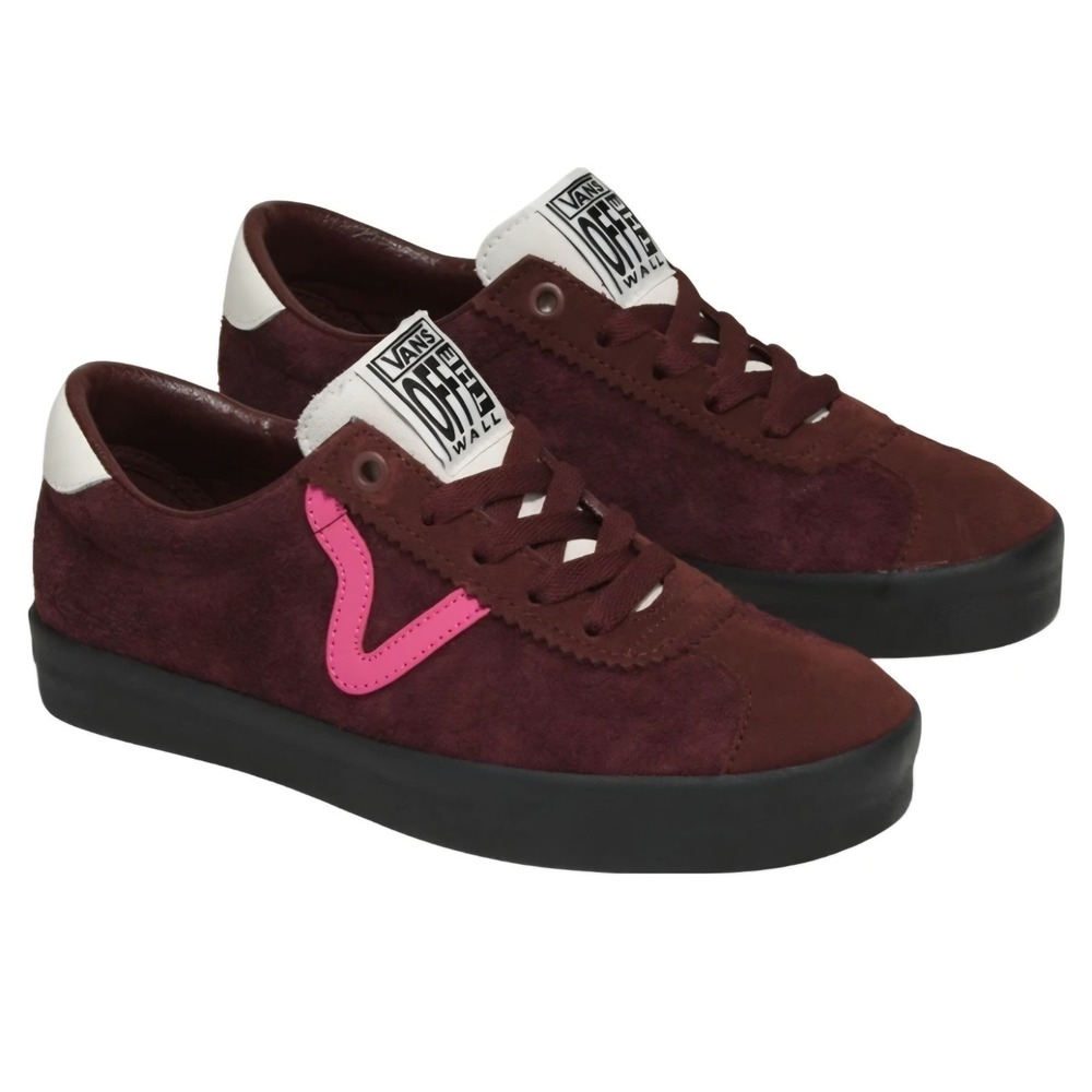 Vans Sport Low Suede M - 8, W - 9.5 Sneakers Pop Brown Pink Ivory Skater Shoes